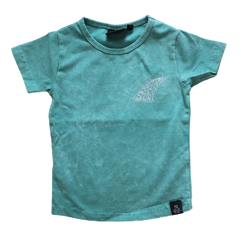 surf clothing for layering in colder months-Born To Surf Blue Toddler Tee