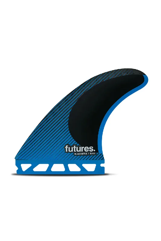 surfboard fins with multi-fin setups for control-Futures Fins R6 Blackstix Thruster Fin - Blue