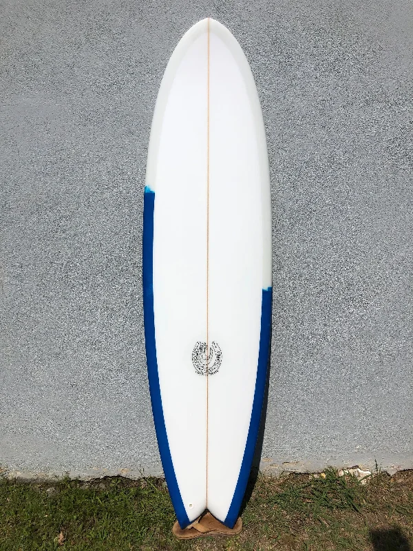 surfboards for better directional control-Kookapinto Shapes | 6'10" Fiddle Fish Twin Ocean Splash Bottom Surfboard