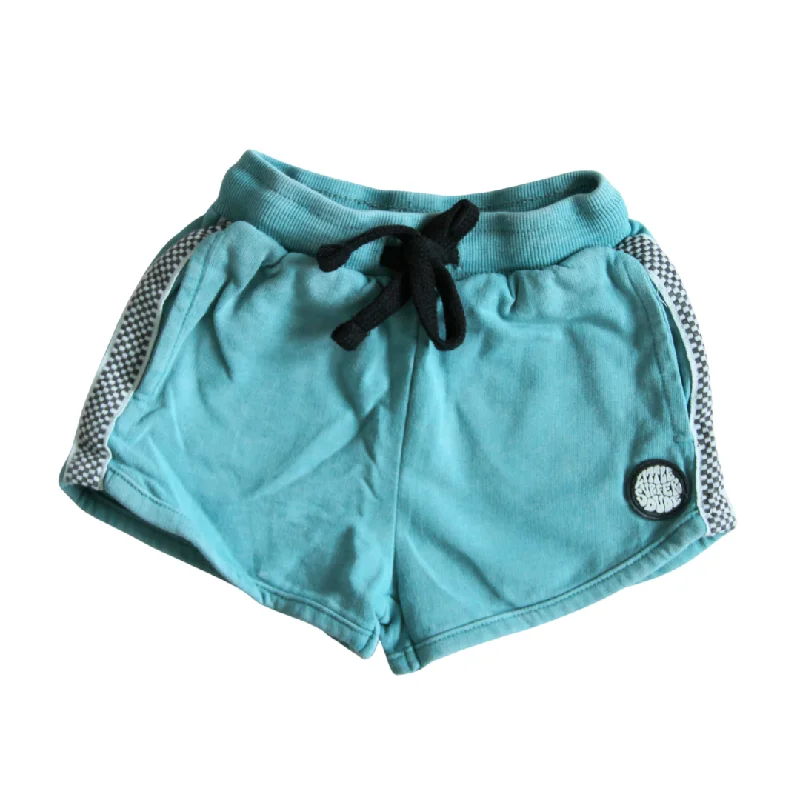 surf clothing for active water sports-Teal Yin Yang Acid Wash Little Surfer Dude Cotton Lounge Shorts