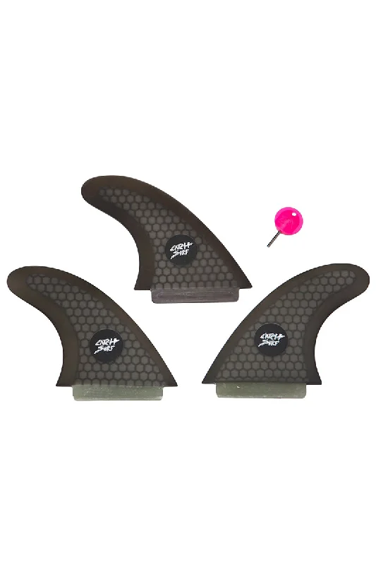 surfboard fins for maximum stability-Catch Surf Ultra Hi Performance Tri Fin Set - Black