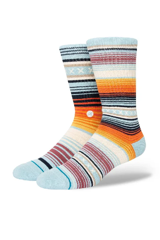 surf clothing for enhanced performance in the surf-Stance Curren Crew Socks - Light Blue