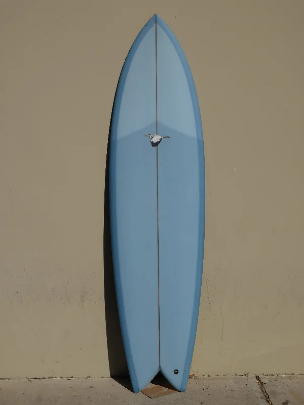 best surfboards for speed and maneuverability-WESTON Surfboards // 7'0" Fish // Light Denim Surfboard