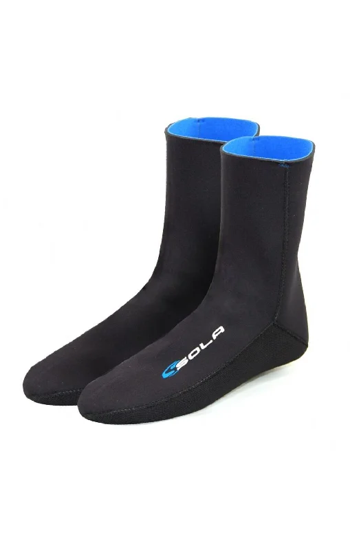 surf clothing for all types of surf conditions-Sola 4mm Blindstitched Neoprene Swimming Sock - A1212