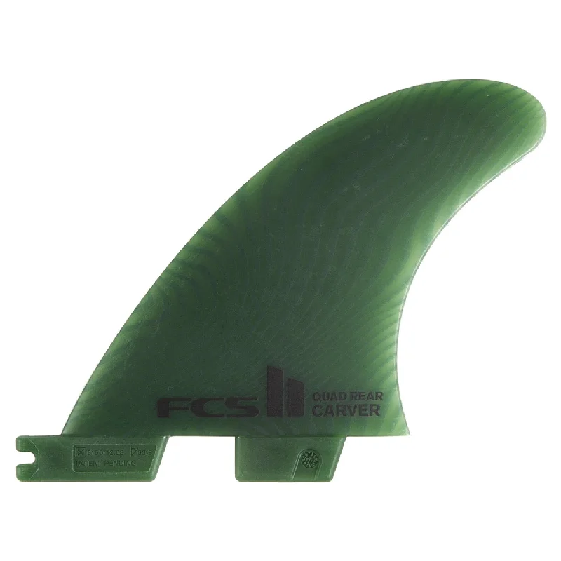 surfboard fins with variable flex for different surf conditions-FCS II Carver Neo Glass Eco Quad Rears Fin Set - Small