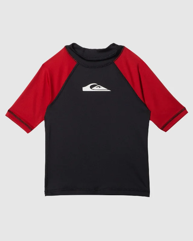 surf clothing for all levels of surfers-Boys 2-7 Everyday Short Sleeve UPF 50 Rash Vest