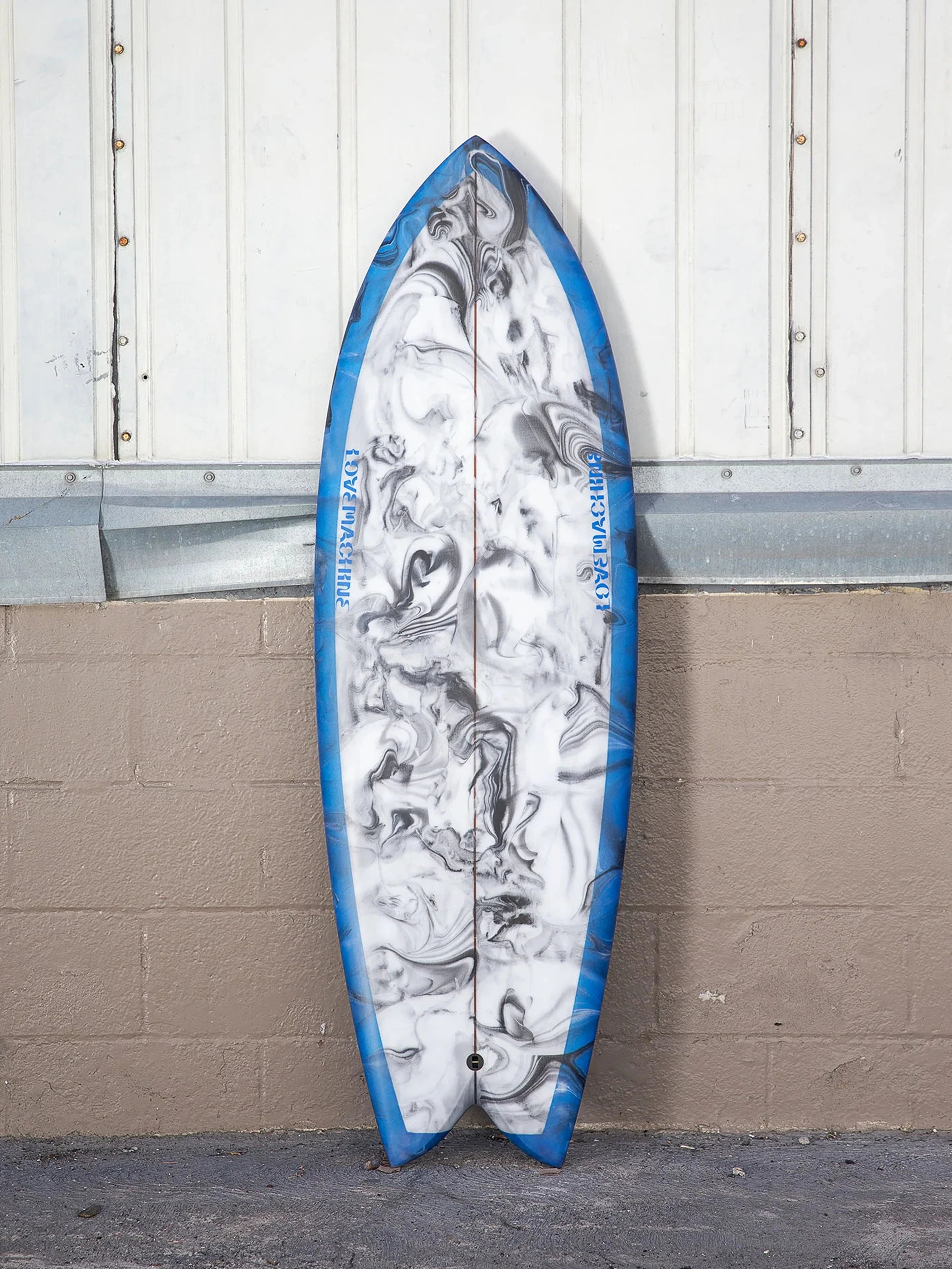 surfboards for flexible turns-Love Machine | Wills Fish 5'3" Blue/Black Abstract Surfboard