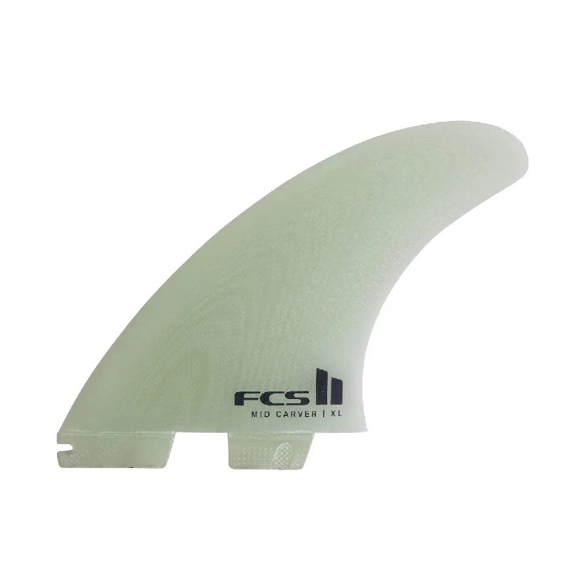 surfboard fins for excellent wave-holding power-FCS II Mid Carver PG 2+1 Fin Set-Clear-X-Large