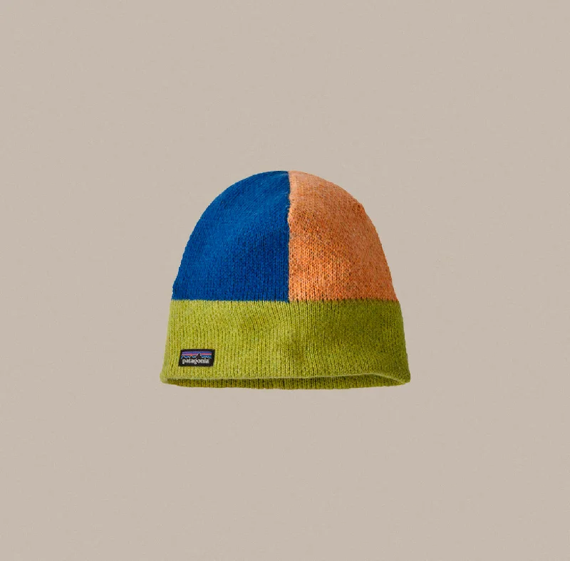 surf clothing for all-day comfort-Patagonia Fun Hog Beanie - Park Block Phosphorus Green