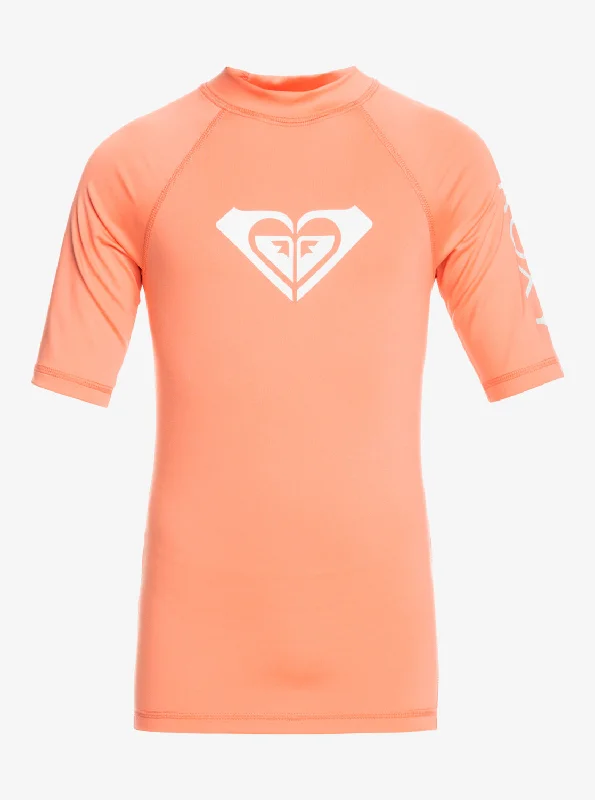 surfboards for speed and precision-Roxy Whole Hearted Short Sleeve Rashguard - Youth Girls