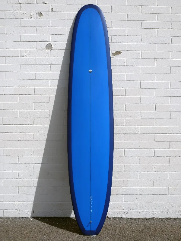 surfboards with increased rail-to-rail performance-Woodin Surfboards | 9'8" Led Sled Blue Longboard