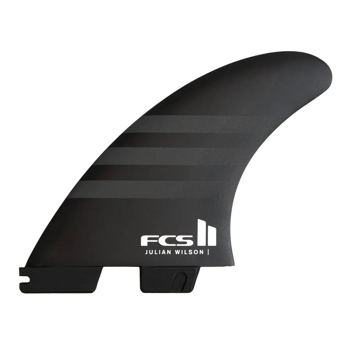 surfboard fins for creating more speed on the wave-FCS II Julian Wilson PC Tri Fin Set - Medium - Black/Black