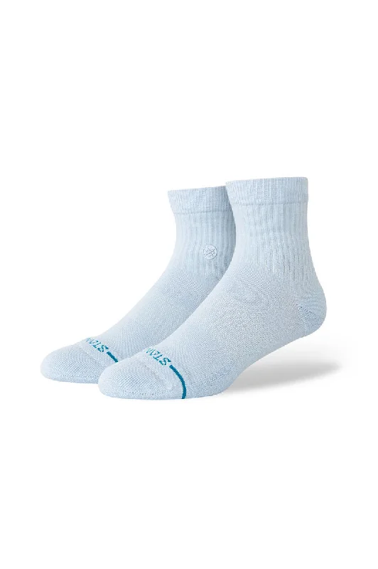 surf clothing with adjustable features for custom fit-Stance Icon Quarter Socks - Ice Blue