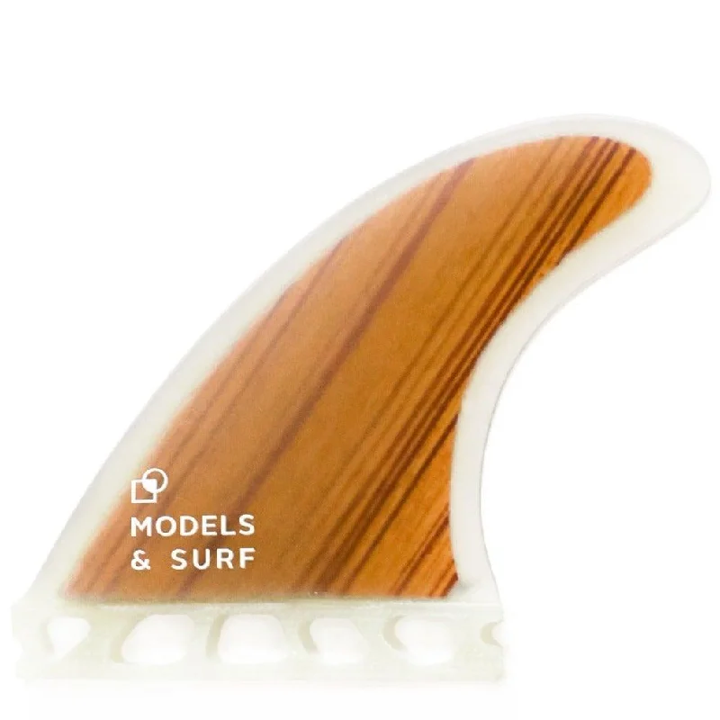 surfboard fins with simple, user-friendly designs-Compatible Future Fins - Dark Wood - Thruster / Light Wood