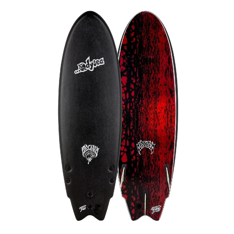 surfboards with extra grip for better traction-Catch Surf Odysea X Lost RNF 5'5 Soft Surfboard - Black