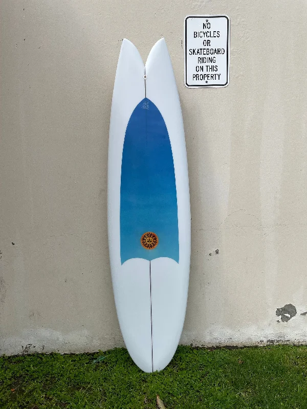 surfboards with durable, impact-resistant finishes-7'2" Speed Frog - Evening Moon Deck Surfboard