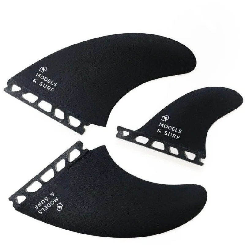 surfboard fins for smooth transitions between waves-Compatible Future Twin Fins - The Upside Down - Twin Fins + Stabiliser