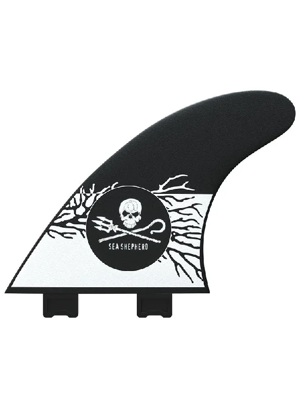 surfboard fins with high-speed performance-Nomads X Sea Shepherd Fins Double Tab Thruster - Medium