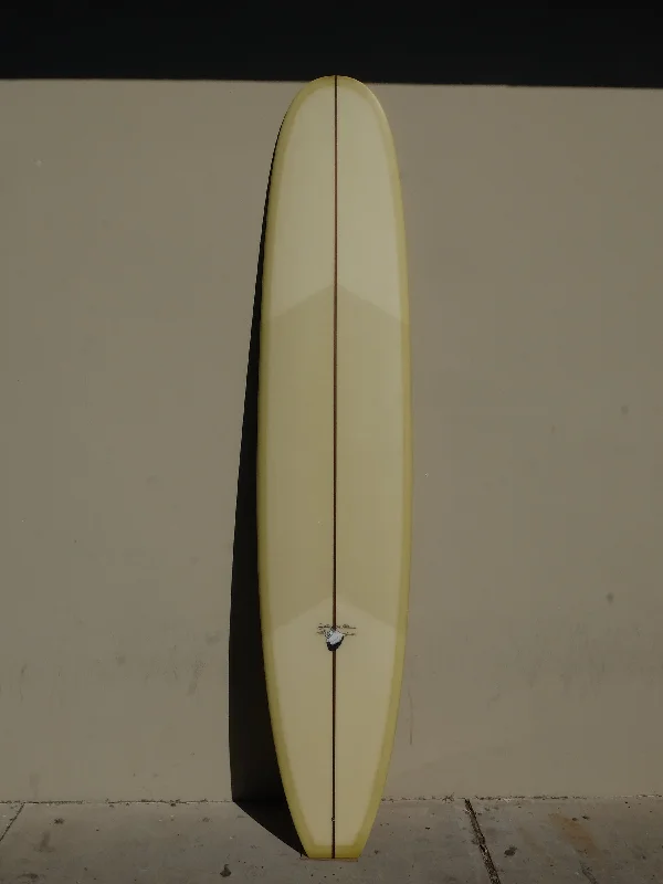 eco-friendly surfboards made from sustainable materials-WESTON Surfboards // 9'6'' Flying Burrito Noserider // Vintage Yellow Surfboard