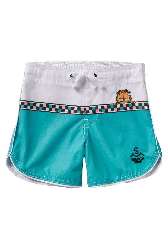 surf clothing for easy dressing and undressing-Seaesta Surf x Garfield® Boardshorts / Youth / Monday Checkers