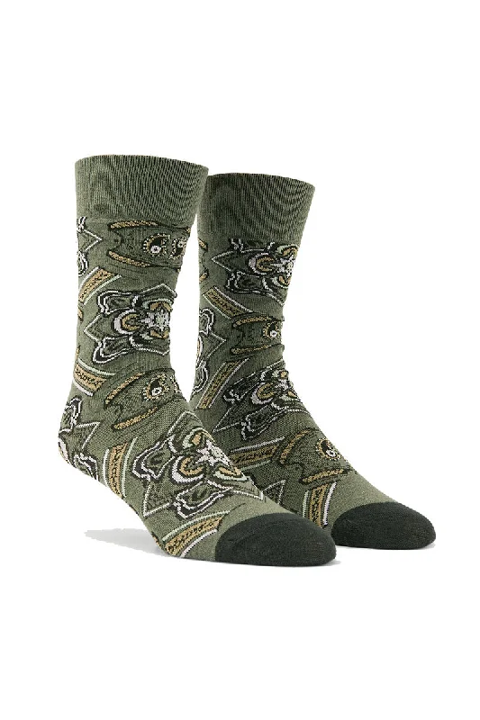 surf clothing with low-profile design for speed-Volcom True Socks - Agave