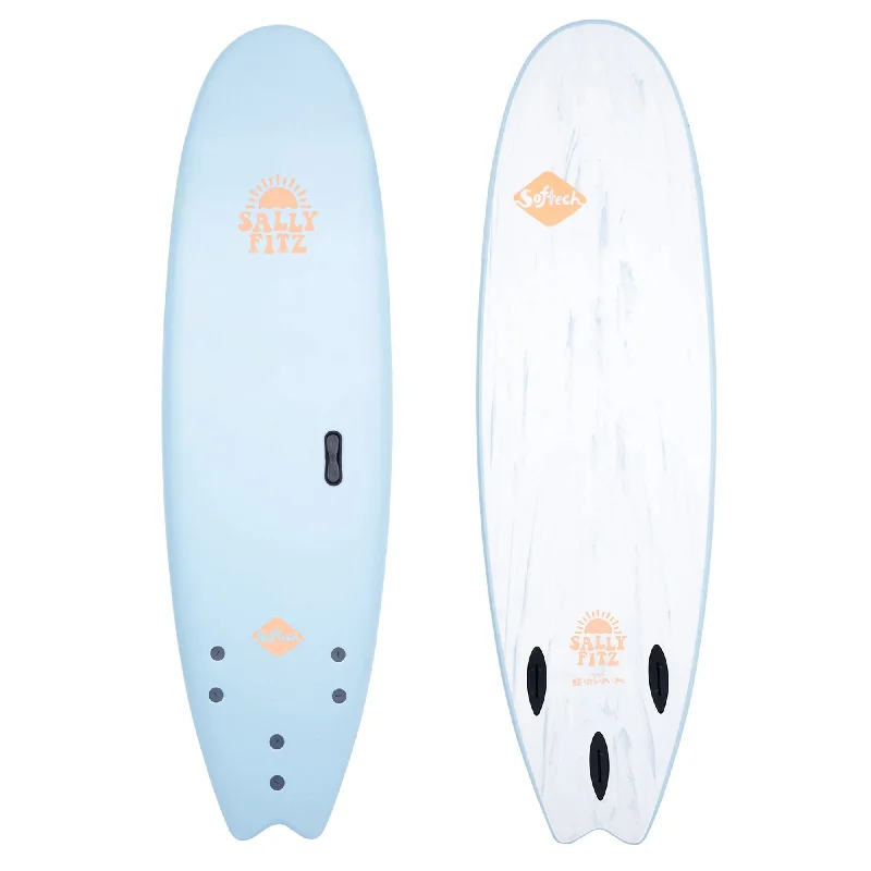 surfboards for paddling power-Softech Sally Fitzgibbons Handshaped 7'0 Soft Surfboard - Blue