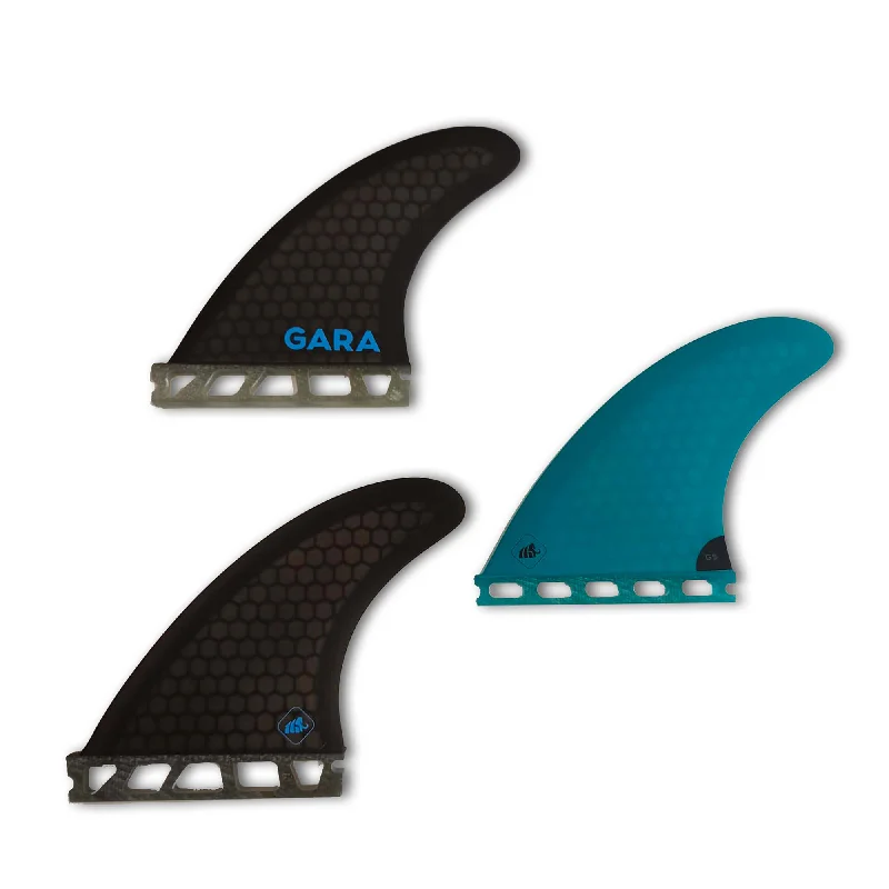 surfboard fins for precise control in the surf-Gara Single Tab Tri Fin Set - Medium