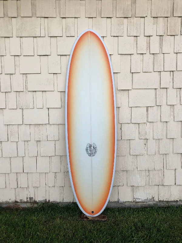 surfboards for increased lift-Kookapinto Shapes | 6'7" Thin Twin Red & Yellow Futures Surfboard