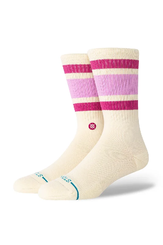 surf clothing with built-in hood for extra protection-Stance Boyd Crew Socks - Lavender