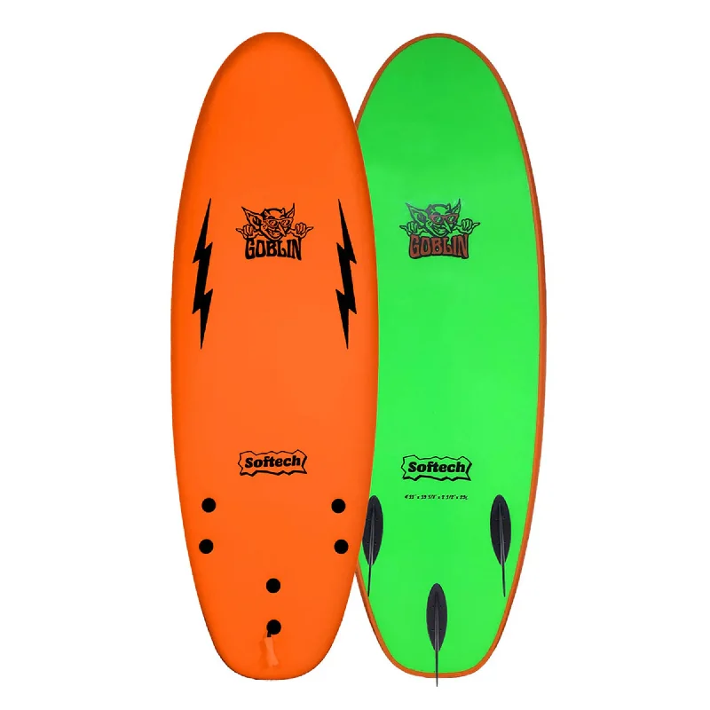 surfboards for all-season surfing-Softech Goblin 5'8 Soft Surfboard - Orange/Green