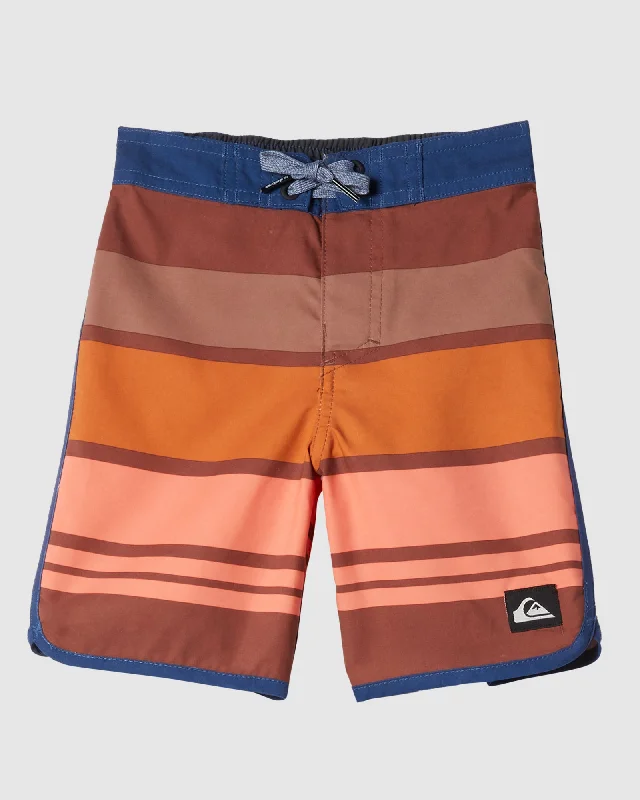 surf clothing for late-season surf-Boys 2-7 Everyday Stripe 13" Boardshorts