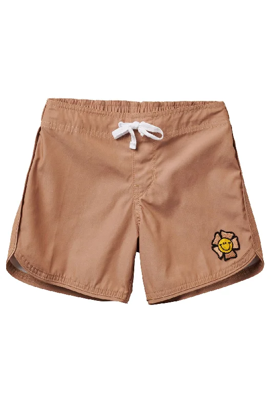 surf clothing for a stylish surf look-Seaesta Surf x Surfy Birdy Vitamin Sea Smiley Flower / Khaki /  Boardshorts