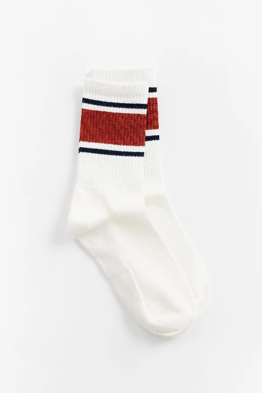 surf clothing for quick-drying performance-Cove Stripe Crew Socks