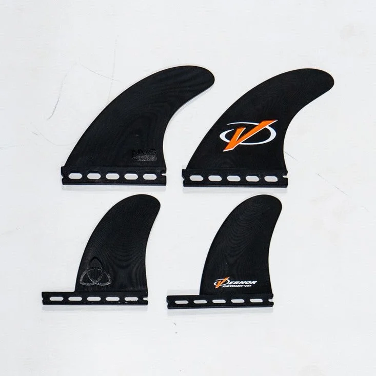 surfboard fins for precise control in the surf-NVS Vernor Apex Pivot Quad Fin Set-Black