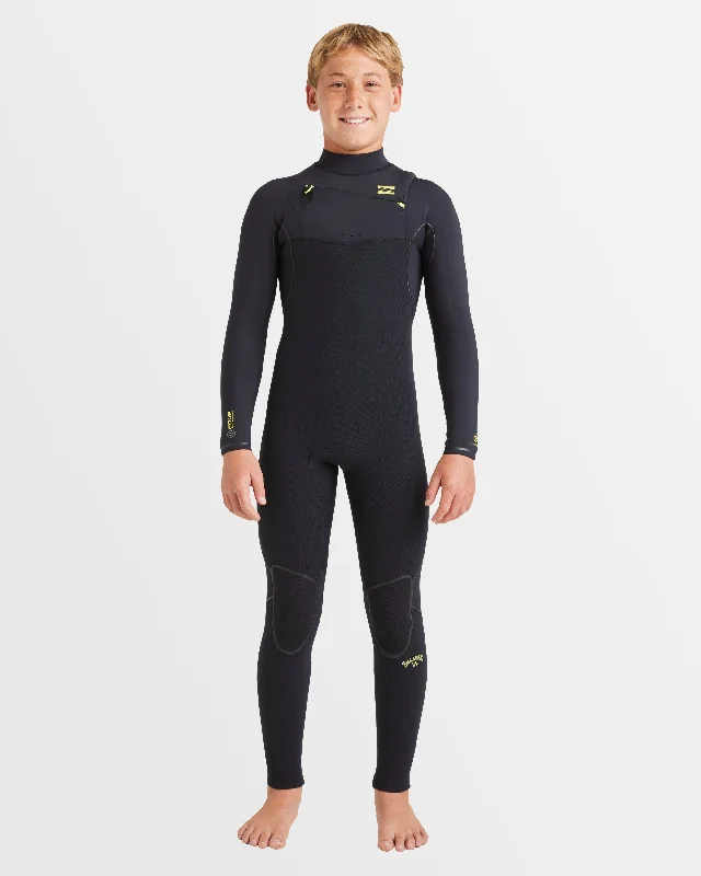 surf clothing for lightweight travel-Boys 3/2mm Furnace Natural Chest Zip Full