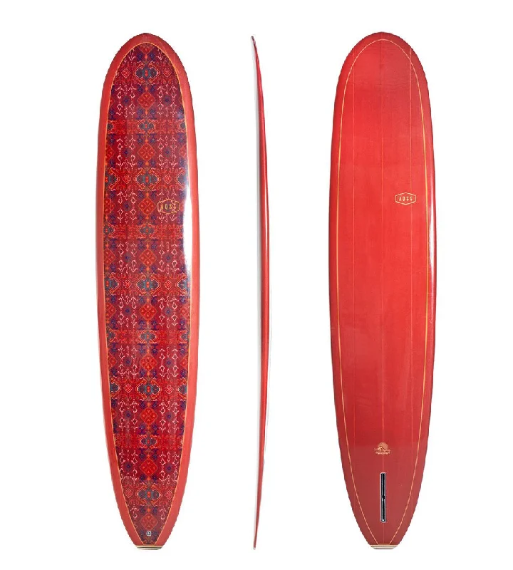 surfboards for improved paddling technique-Vintage Log Longboard 9'6 Maroon