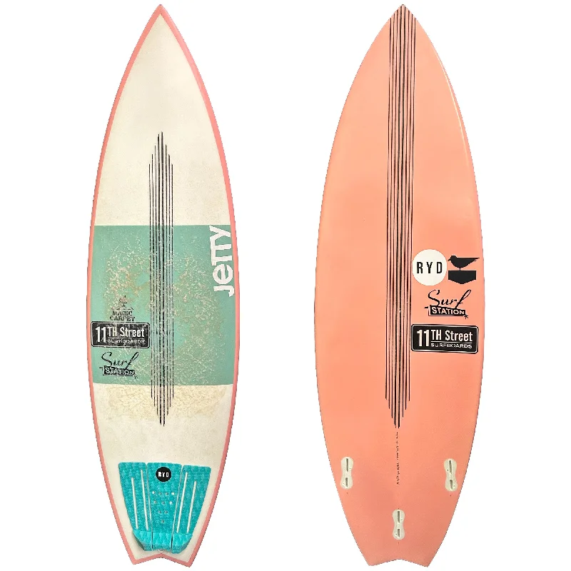 surfboards for better nose ride performance-11th Street Surfboards Magic Carpet 5'7 Consignment Surfboard - FCS II