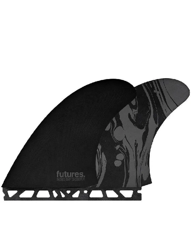 surfboard fins for enhanced responsiveness in water-Futures Fins Son of Cobra Twin Fins Black