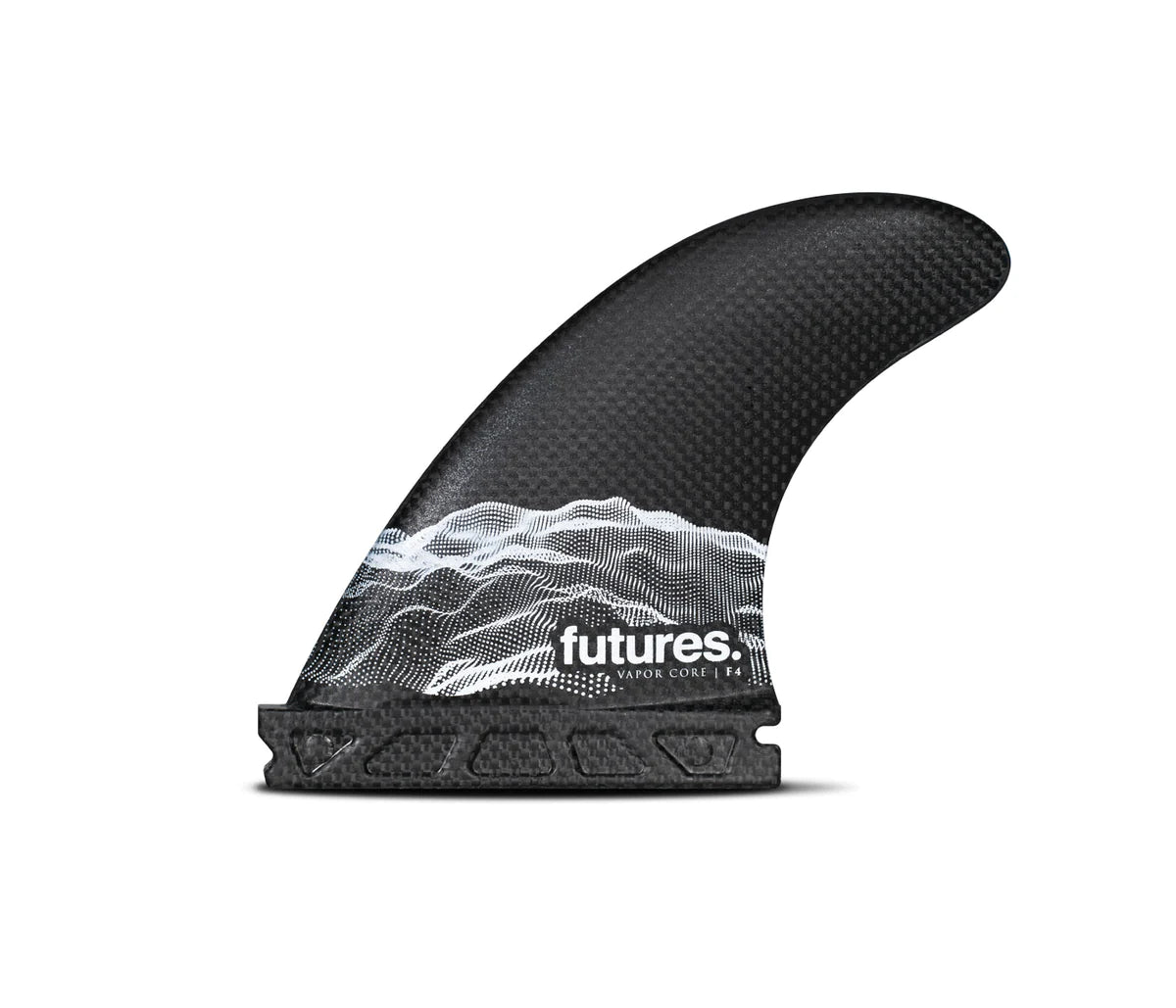 surfboard fins with flexible tips for high-performance turns-Futures Fins - F4 Vapor Core Thruster - Carbon White/Small