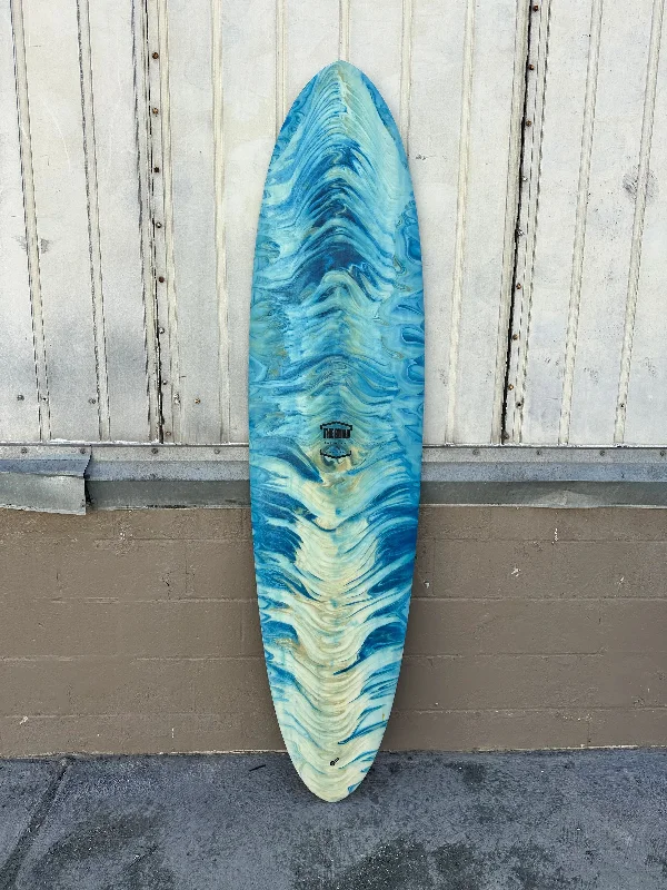 best surfboards for fast turning-THE GUILD | 7'2" COSMIC CUCUMBER BLUE ABSTRACT/CLEAR SURFBOARD