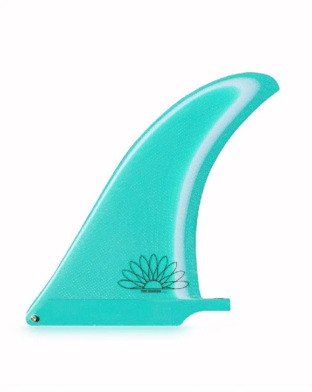 surfboard fins for better hold in overhead waves-Ellis 7.5 Single Fin - Green