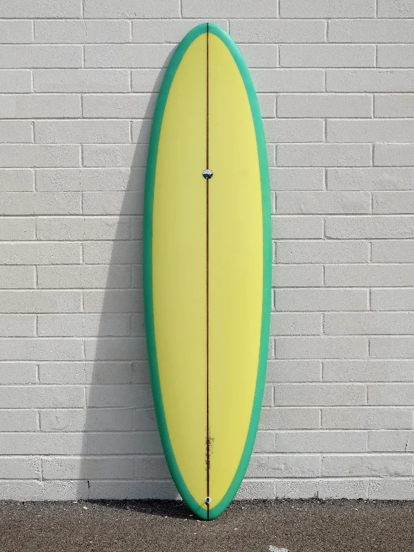 surfboards with low-profile designs for fast waves-Woodin Surfboards | 6'9" Midi Light Yellow Surfboard