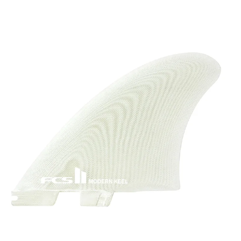 surfboard fins with stiff flex for speed-FCS II Modern Keel PG Twin Fins - Clear