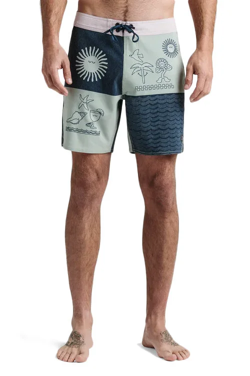 surf clothing for greater warmth in cooler waters-Roark Revival Passage 17" Boardshorts - Costa Chapporal