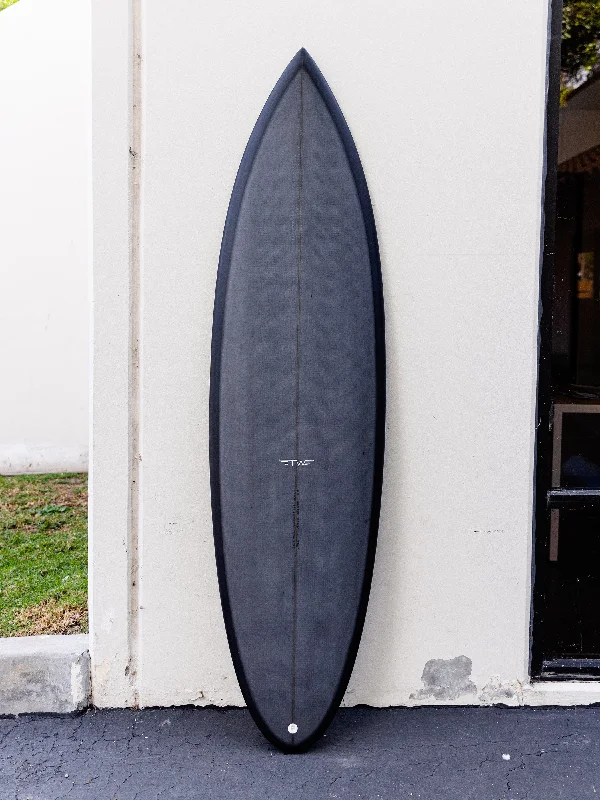 surfboards with low-profile designs for fast waves-Tyler Warren | Twin Pin 6’8” Battleship Grey Surfboard