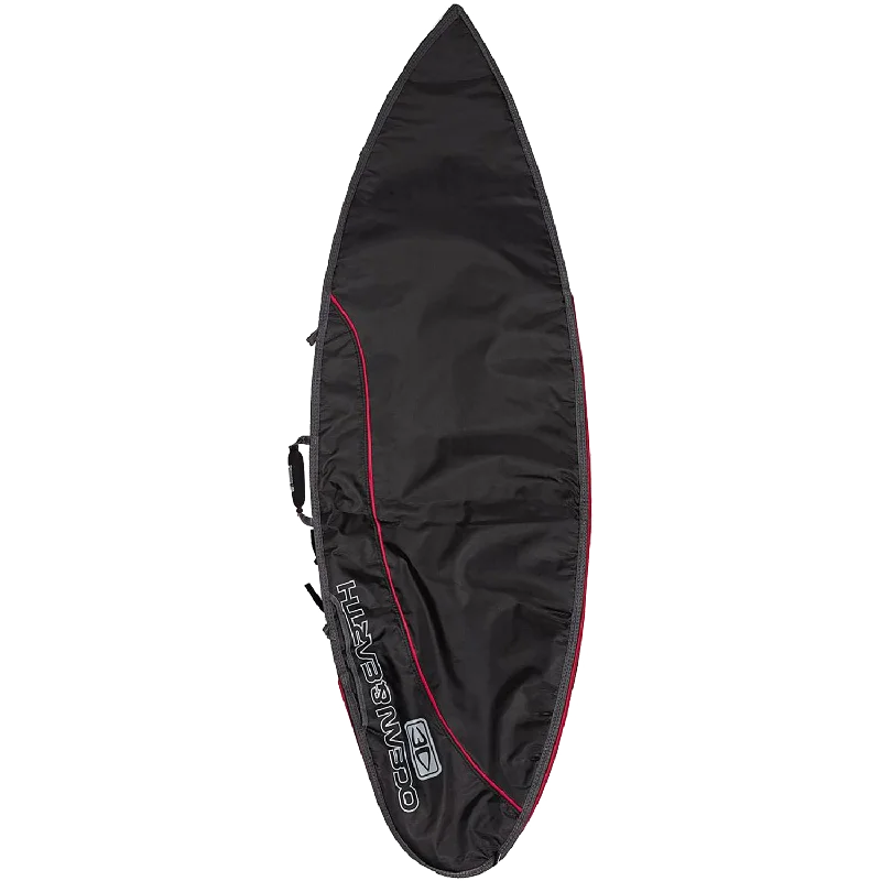 surfboards with sharp rails for maximum speed-O&E Ocean & Earth Aircon Shortboard Cover 6'8" Black/Red