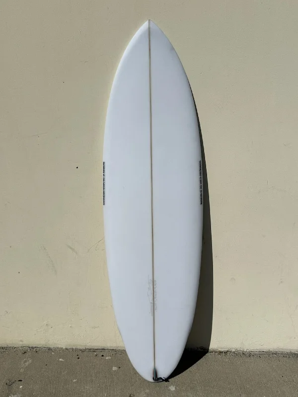 surfboards for tight, controlled turns-Simon Jones Designs | 5’8” Fiji Triple Stringer Clear Surfboard