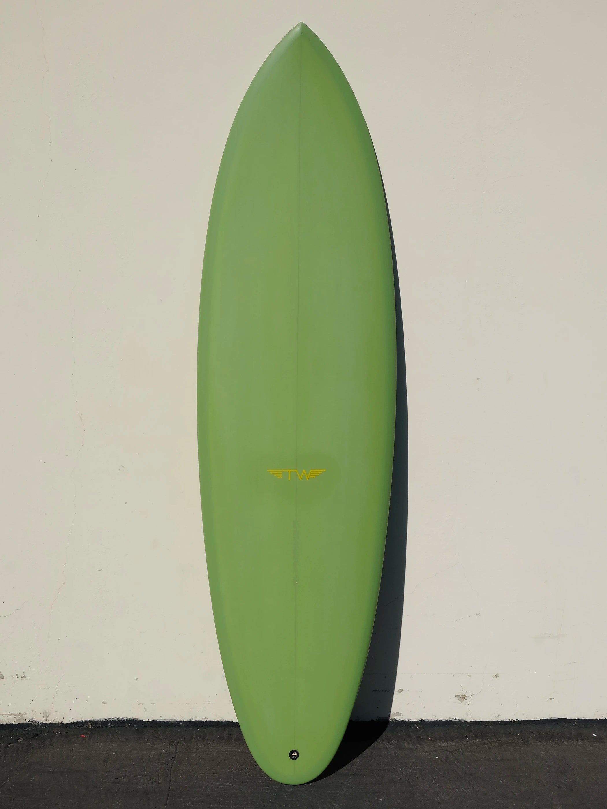 surfboards for pro-level performance-Tyler Warren | 6’6” Twin Pin Military Green Surfboard