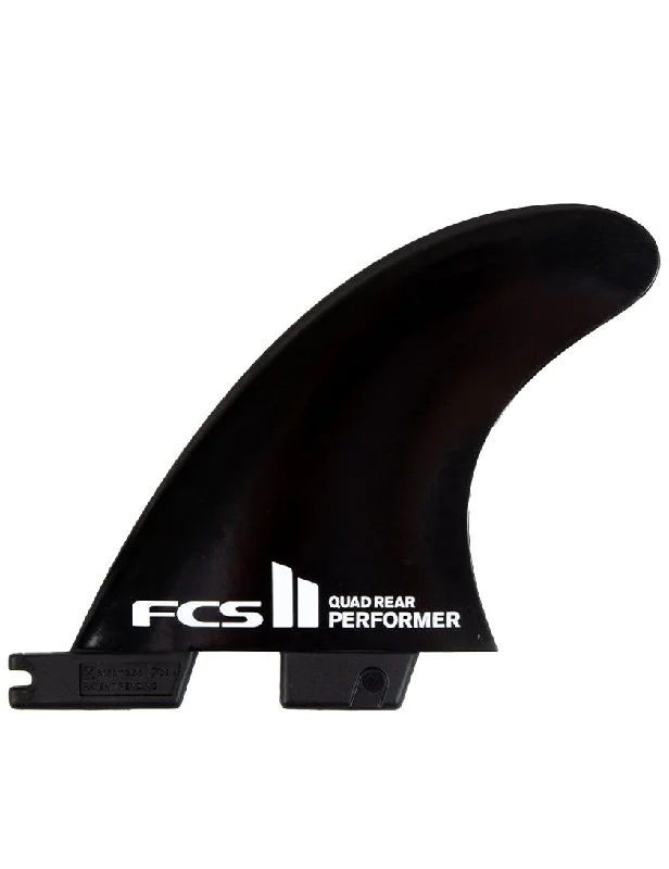 surfboard fins with improved design for smooth rides-FCS II Performer Black Quad Rear Fins - Medium