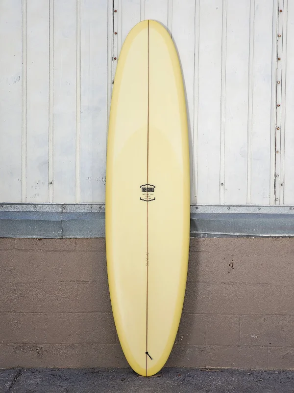 surfboards with more stability in choppy conditions-The Guild | 7'6" Omelet Old Board Yellow Surfboard